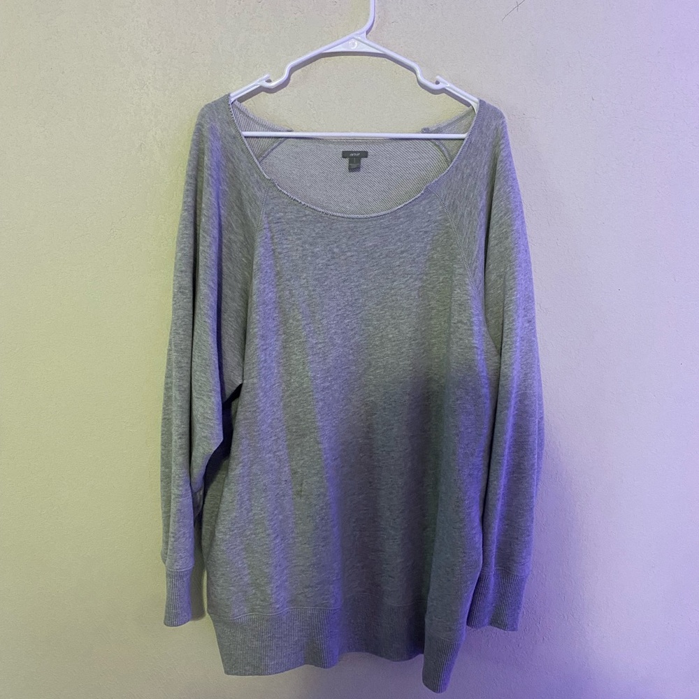 Gray Oversized Sweatshirt